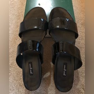 NWOT Paul Green Black Patent Sandals